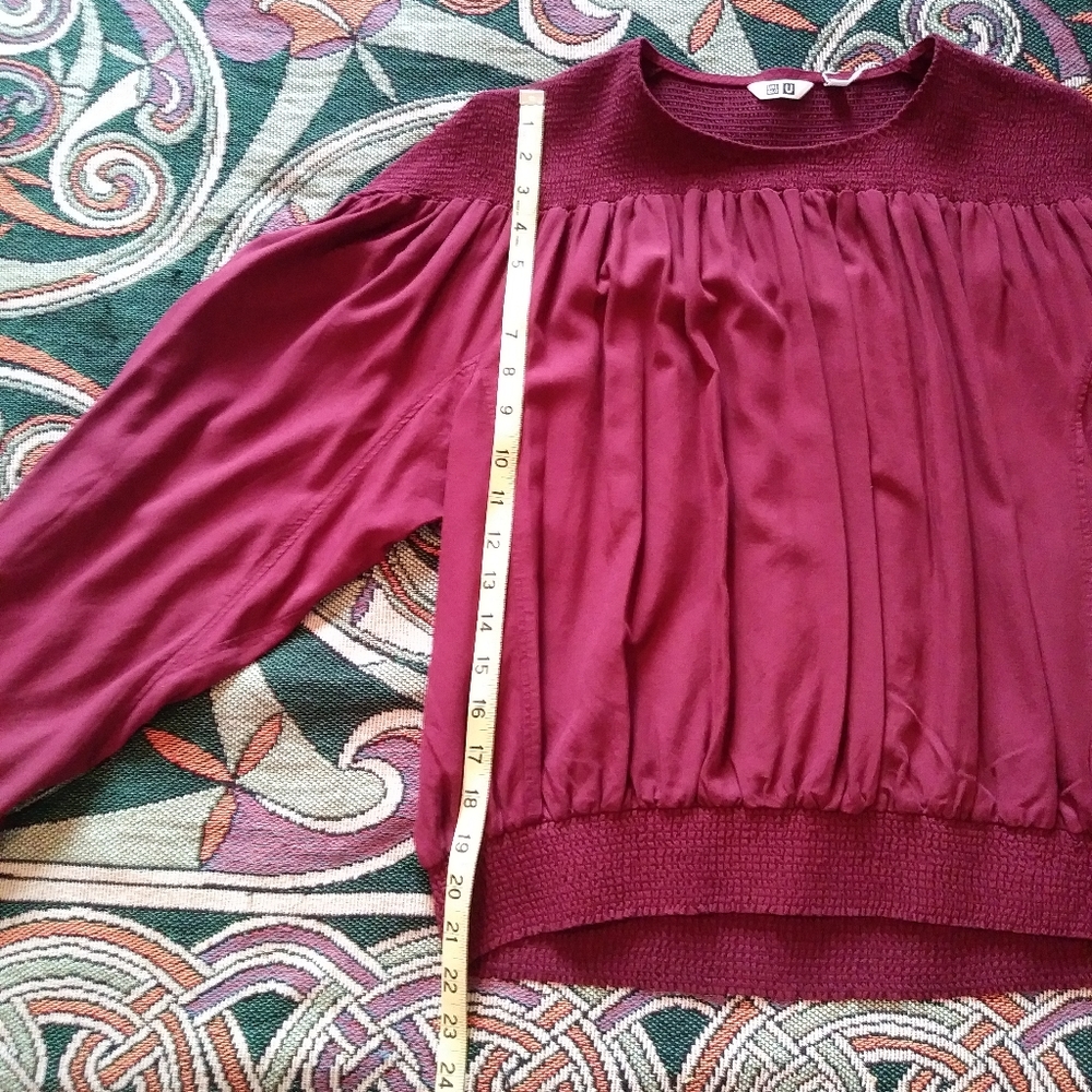 NWT Uniqlo U Rayon Tencel Blouse - Picture 7 of 8